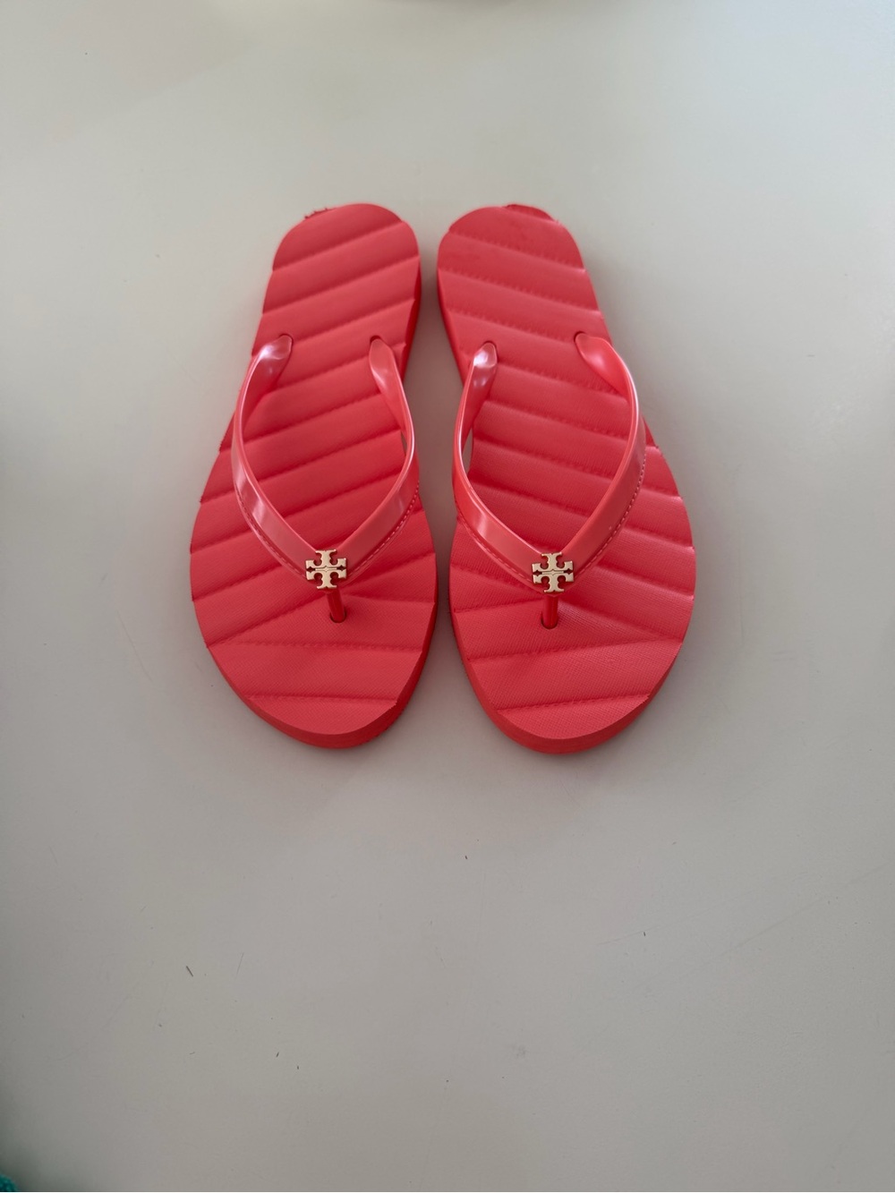 Tory Burch Coral Crush with Gold Kira Flip Flop